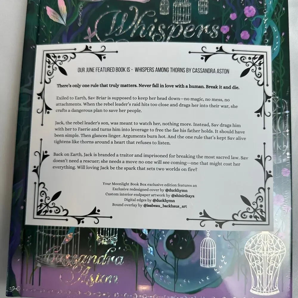 Moonlight Book Box SE Signed Whispers Among Thorns By Cassandra Aston